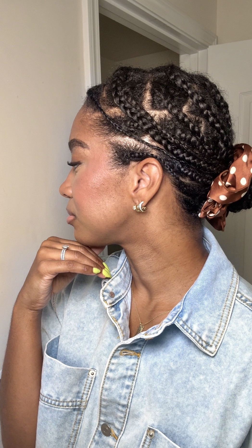 Box braids bun for the summer ✨ I did these braids myself at home to give myself a break on hair. Low bun and just switching up the scrunchie ❤️

#LTKgrwm #LTKootd #LTKBeauty