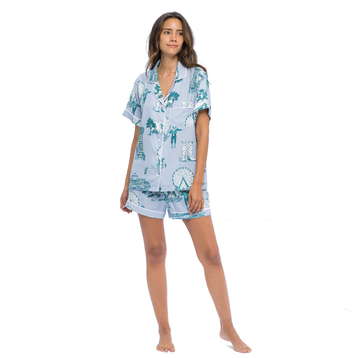 Dallas Toile Pajama Shorts Set | Katie Kime Inc