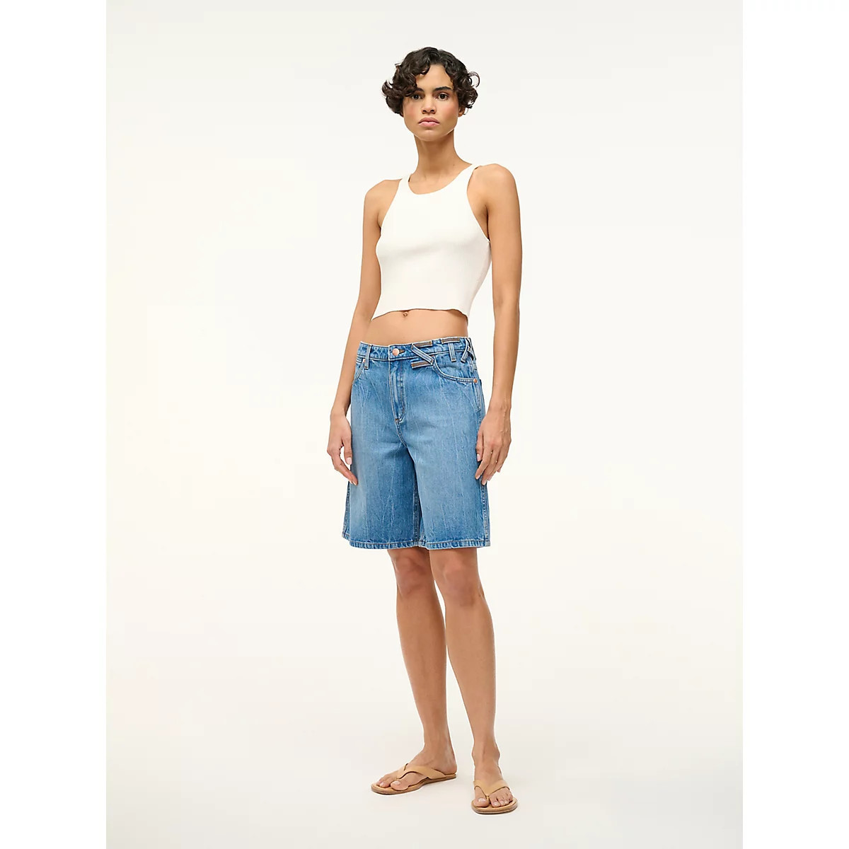 Wrangler + STAUD The Bermuda Short in Mid Blue | Wrangler