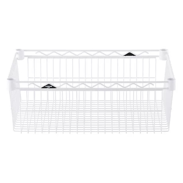 18" x 24" x 8" h InterMetro Basket Shelf White | The Container Store