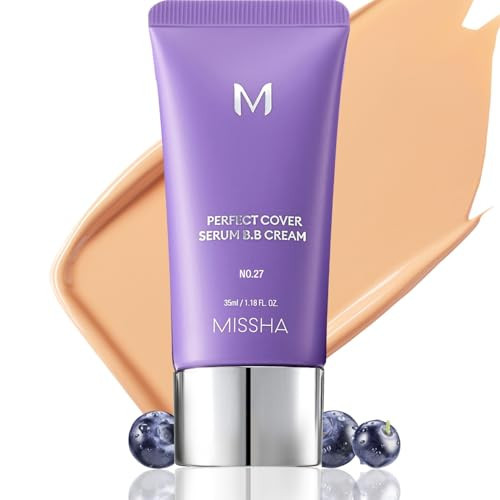 MISSHA M PERFECT COVER SERUM BB CREAM No.27 Honey Beige- Medium with Cool/Neutral Undertone, Skin Tint, Tinted Moisturizer, Skin Care Foundation Makeup, 1.18 Fl oz | Amazon (US)