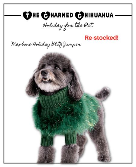 Restock alert! Maxbone Holiday Glitz Jumper is back in stock!

Christmas sweater, dog sweater, dog clothes

#LTKHoliday #LTKSeasonal #LTKfamily