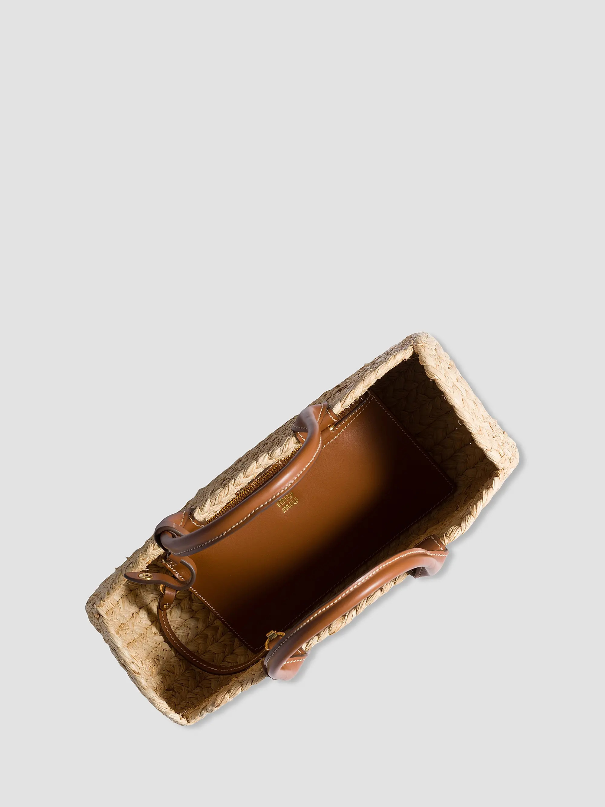 Miu Miu Raffia Top Handle Bag | Saks Fifth Avenue | Saks Fifth Avenue