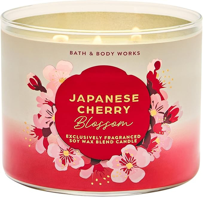 Bath & Body Works Japanese Cherry Blossom 3-Wick Candle | Amazon (US)