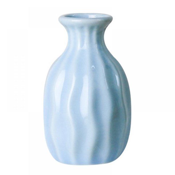 Nordic Solid Ceramic Flower Vase for Plants Craft Decor Blue - Walmart.com | Walmart (US)