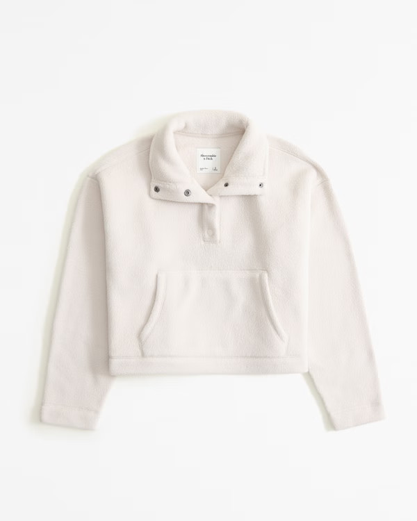 Women's Everyday Sherpa Mini Half-Snap | Women's New Arrivals | Abercrombie.com | Abercrombie & Fitch (US)