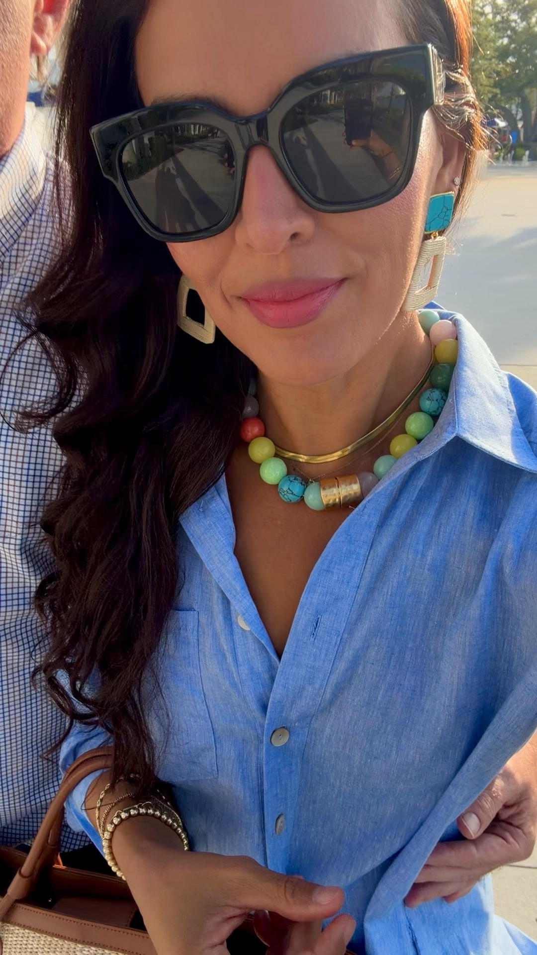 Size S in dress! The jewelry is beautiful. @Tuckernuck

#LTKootd #LTKU #LTKOver40