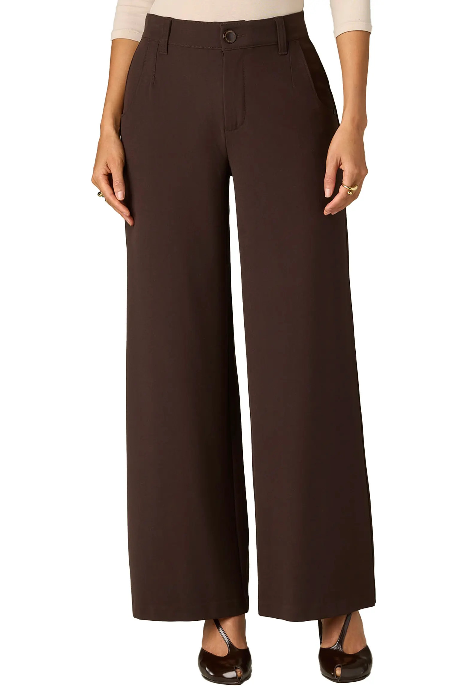 Wit & Wisdom Whitney Skyrise Flat Front Wide Leg Pants (Women) | Nordstrom | Nordstrom