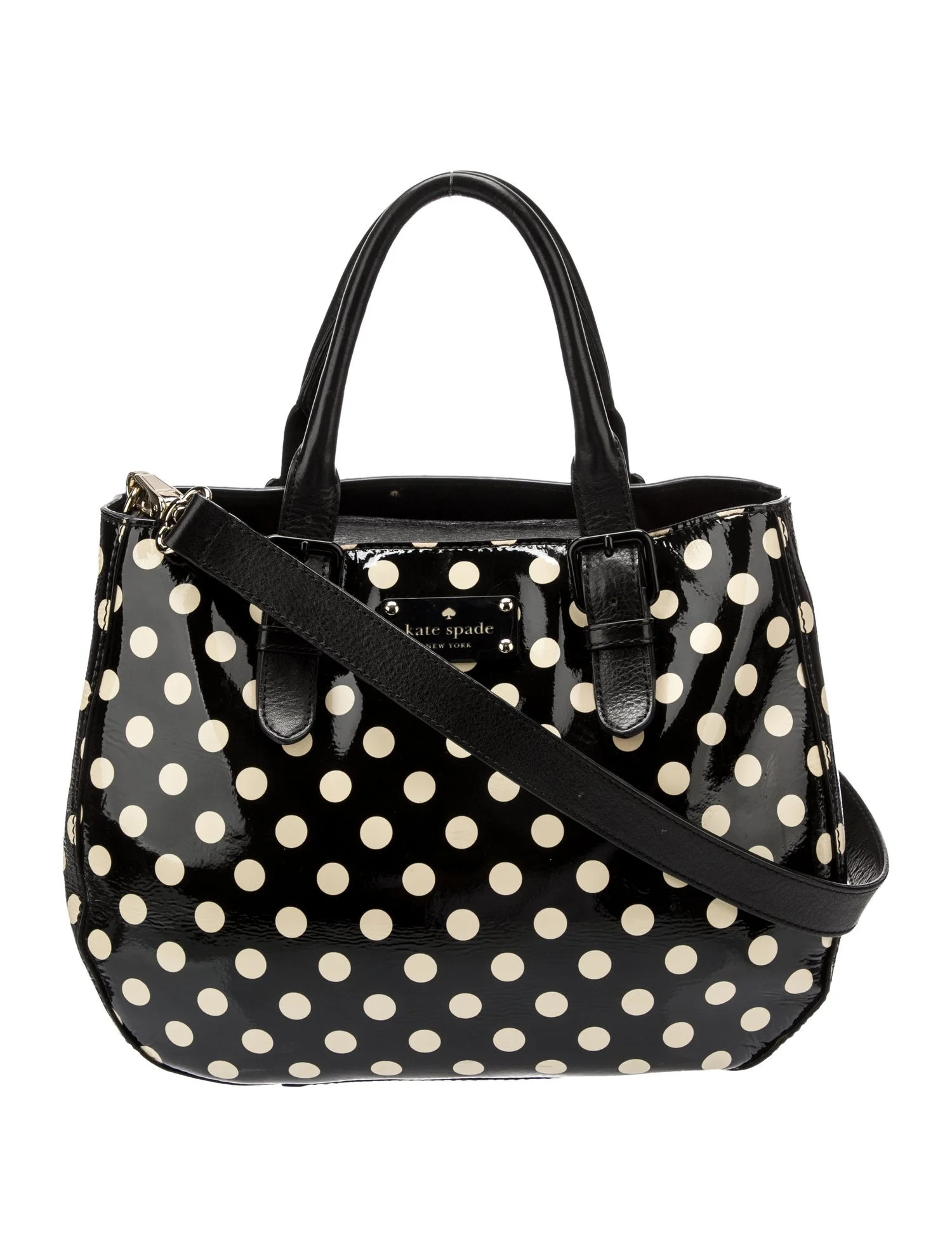 Leather Trim Patent Leather Handle Bag | The RealReal