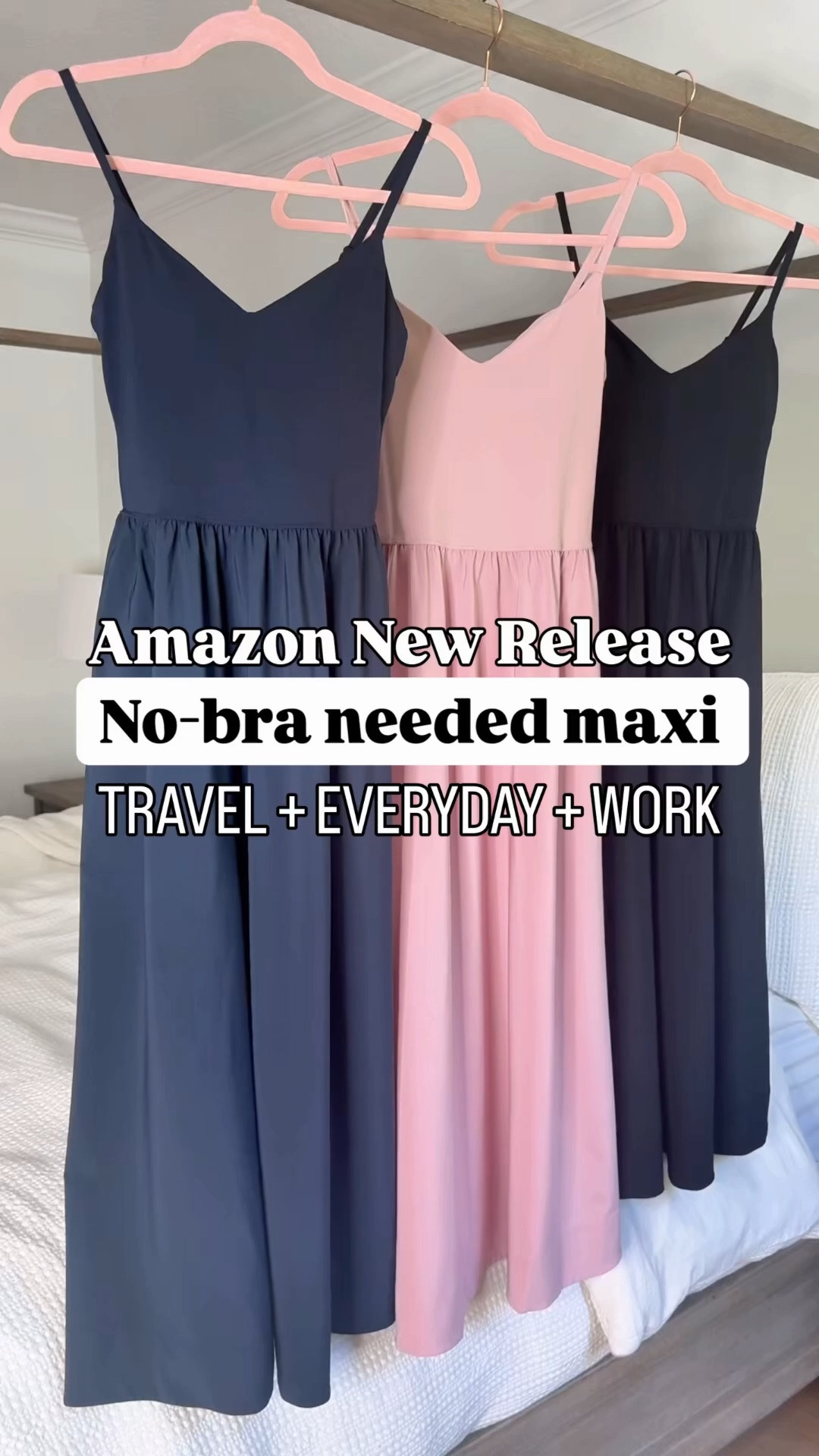 New Amazon no-bra needed maxi dress. Wearing XXS - I am 5’3, 110, 32b. Has built-in shelf bra with removable cups. Has pockets and is a quick-dry fabric on bottom half. SO comfortable. Travel outfit. Airport outfit. Business casual. Teacher outfit. Summer outfit. Vacation outfit. 4th of July outfit.

#LTKootd #LTKTravel #LTKPetite