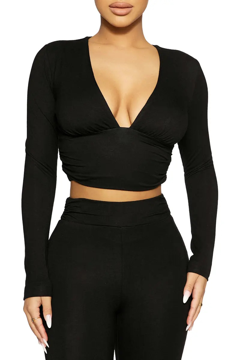 Deep V-Neck Crop Top | Nordstrom