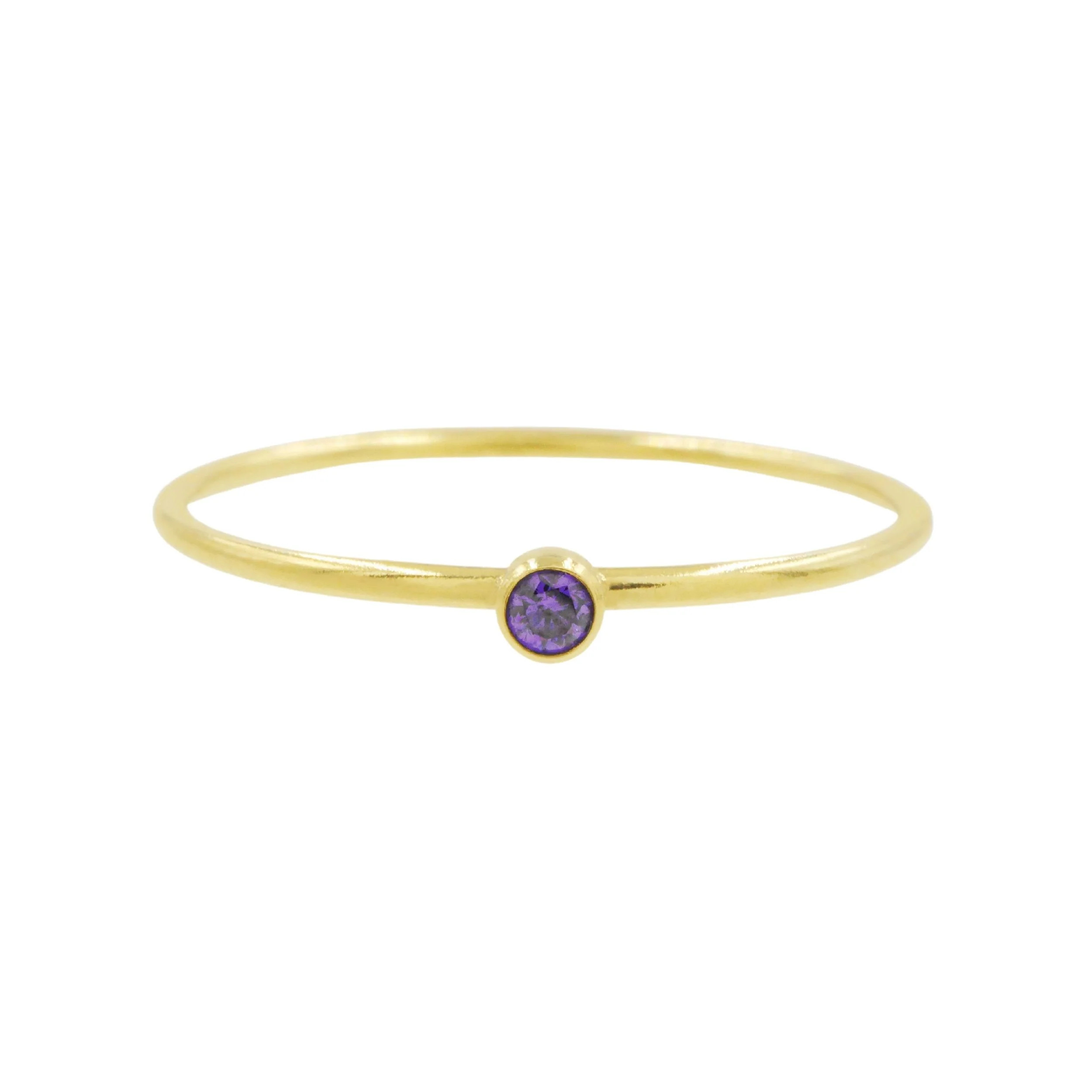 February Birthstone Ring Gold / 8 | Amanda Deer Jewelry