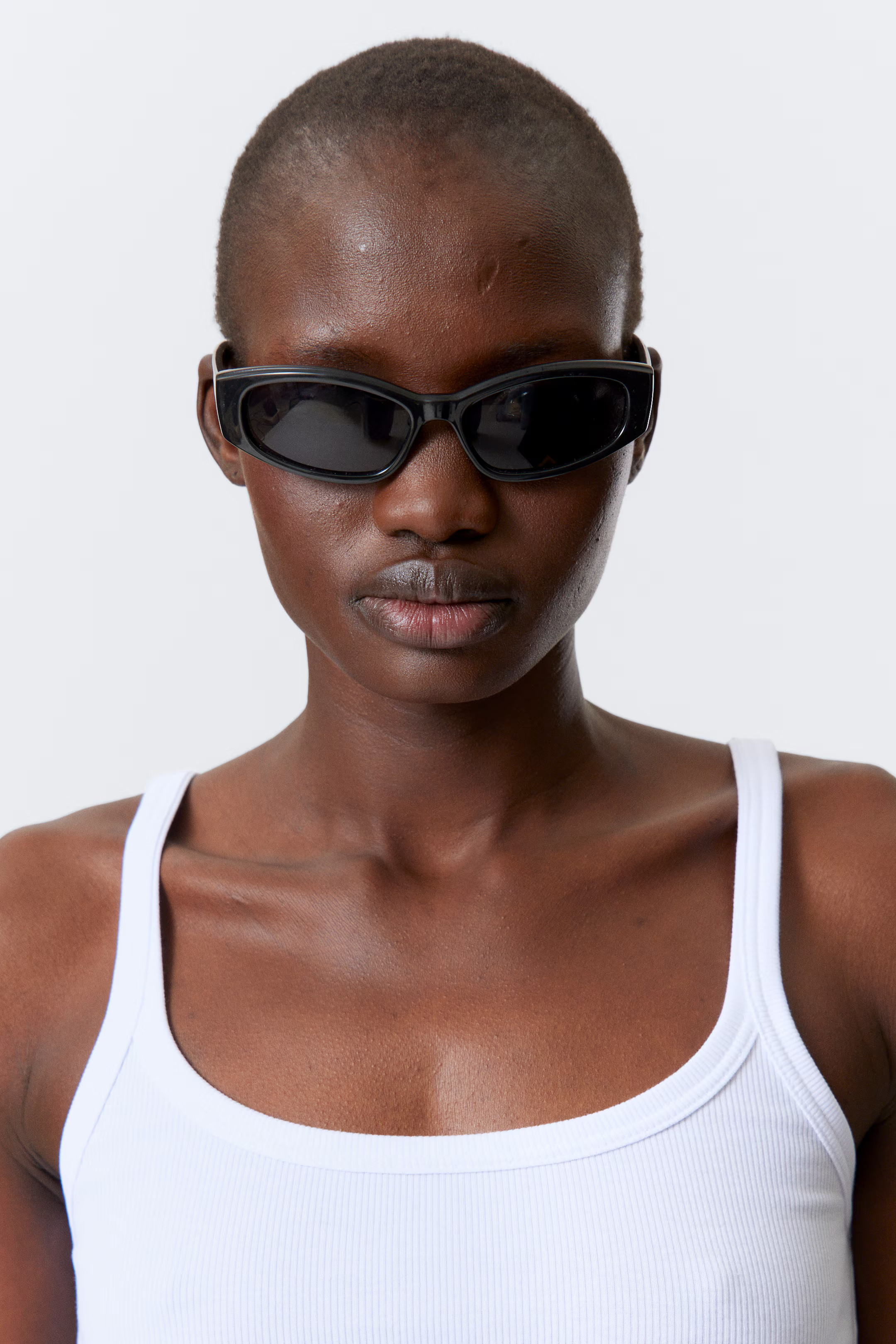 Slide Curved Frame Unisex Sunglasses - Black - Men | H&M GB | H&M (UK, MY, IN, SG, PH, TW, HK)