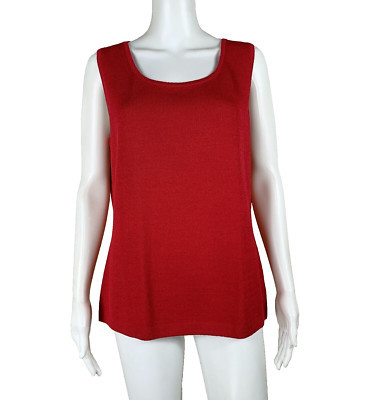 ST. JOHN Santana Knit Tank Top NWT Real Red Size Large - NTSF  | eBay | eBay US
