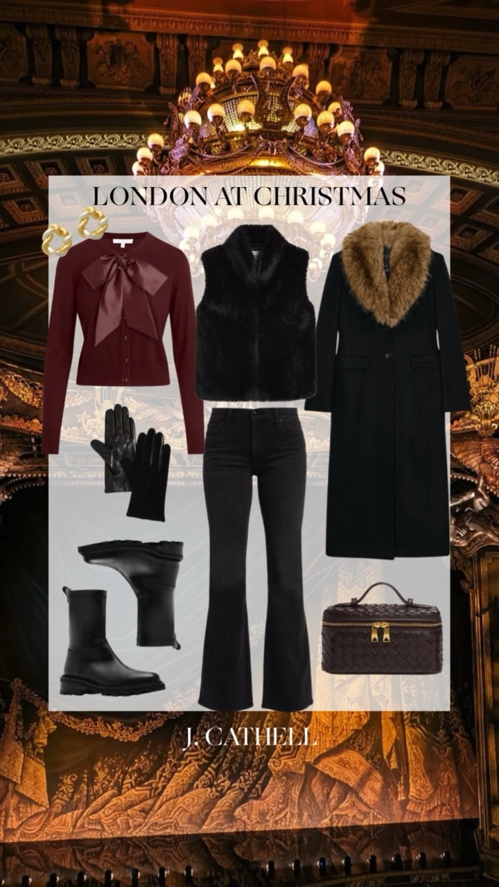 I’ve been dreaming of taking my oldest daughter to London since before she was even one. I actually planned this trip for her first birthday — but life had other plans when I shockingly found out I was pregnant with #2! So this adventure has been 13 years in the making, and it’s finally happening this Christmas. 🎄

London is my favorite city in the world — I’ve been visiting since I was 15 — and it’s become a tradition to go either with my sister or for one-on-one time with each of my girls. Two years ago I took my middle daughter, and next time it’ll be my youngest’s turn.

This wardrobe is an almost exact replica of what I’ll be wearing every day — chic layers that balance warmth, comfort, and that polished festive feel. The fur vest adds an extra layer of warmth without bulk, while each top has been intentionally chosen to look beautiful indoors, where you’re often taking photos in stunning settings like Daphne’s, Sketch, or Claridge’s tea room. I wanted pieces with texture, shine, or feminine detail — think soft metallic knits, bow-tie blouses, and subtle shimmer — so you still feel festive once the coat comes off.

We have a 3PM reservation at Daphne’s this year, the perfect time for photos and a late afternoon show after. If we can stay awake, there will definitely be dinner after, too. 😅 London just fills me up — the lights, the energy, the timelessness — there’s truly no better feeling. 🇬🇧✨

#LondonAtChristmas #LondonTravel #HolidayStyle #LondonOutfits #TravelWithKids #MotherDaughterTrip #JCInsider #FestiveFashion #WhatToWearInLondon #LondonStyle

#LTKOver40 #LTKStyleTip #LTKTravel