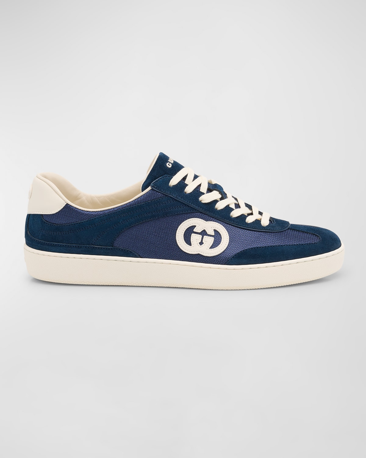 Men's G75 Canvas and Suede T-Toe Low-Top Sneakers | Neiman Marcus