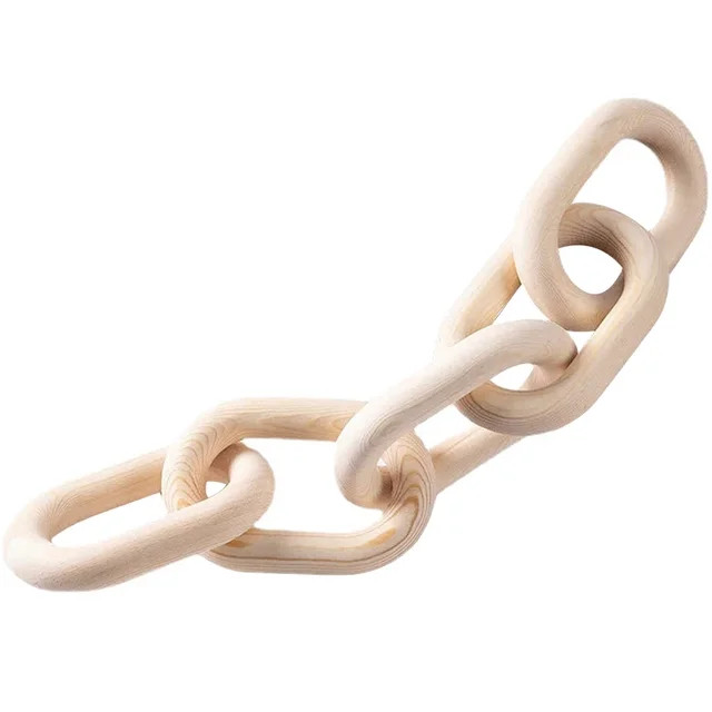 Wood Chain Link Decor Rustic Home Decor for Farmhouse Coffee Table Bookshelf | Walmart (US)