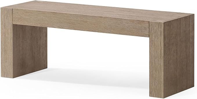 Maven Lane Zeno Contemporary Wooden Bench in Weathered Grey Finish | Amazon (US)