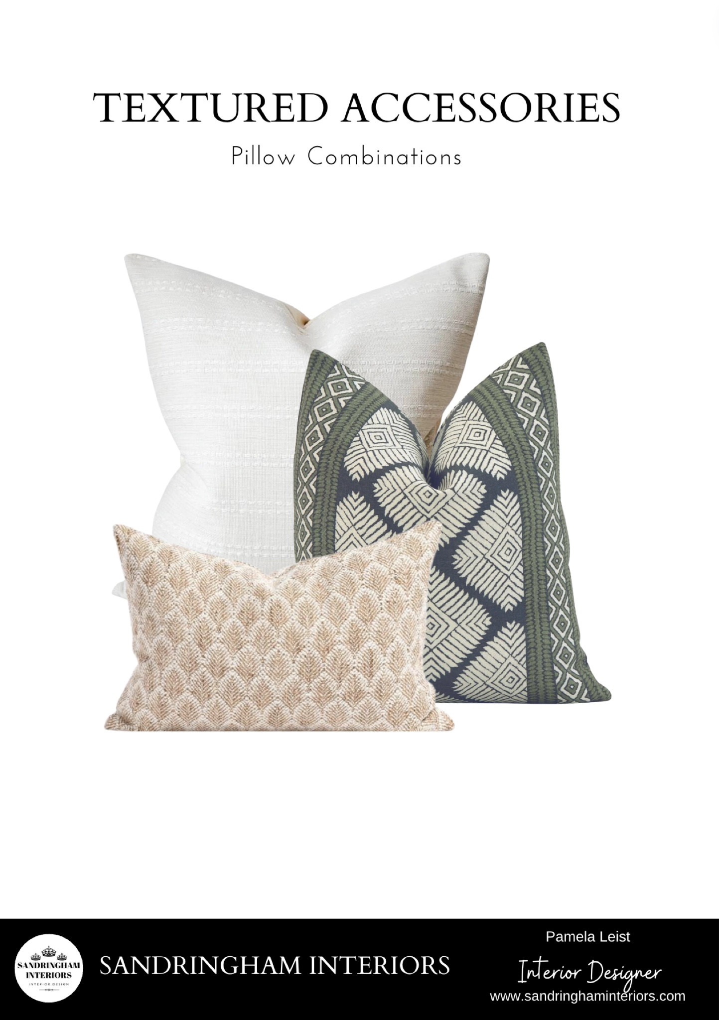 Textured Accessories Pillow Combinations | Green Patterned Pillows | Tan Pillows | White Pillows | Neutral Pillows | Coastal Pillows | Home Decor

#LTKhome