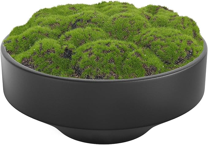 NAHARO New Moss Handmade Ceramic Bowl - 11" Artificial Moss Bowl Centerpiece for Home Decoration,... | Amazon (US)