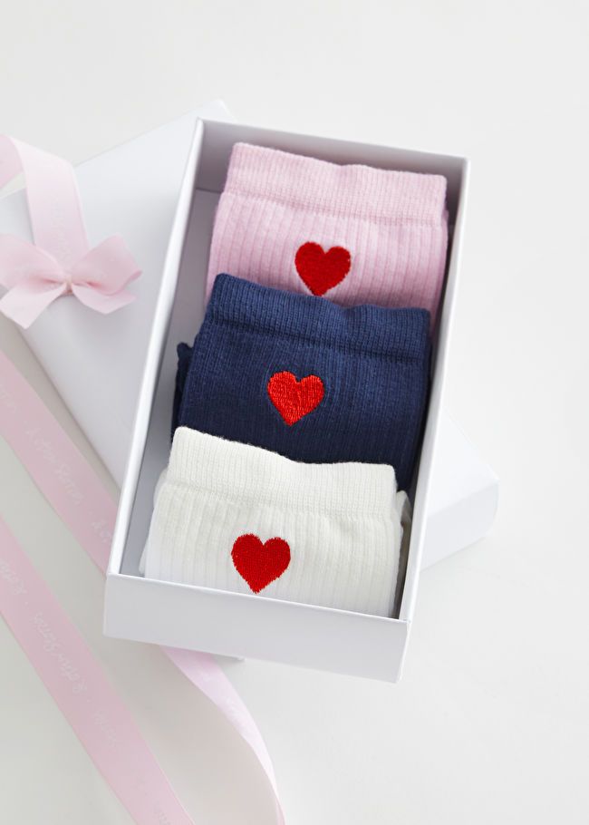 Heart Embroidered Socks Gift Set | & Other Stories (EU + UK)