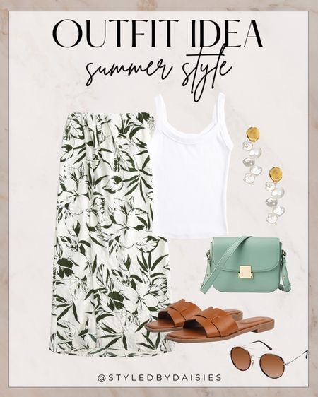 Cute summer outfit idea! Love this floral maxi skirt!

#vacationstyle

Vacation style. Summer vacation outfit. Floral maxi skirt. Cognac slide sandals. How to style a maxi skirt for summer. Pearl statement earrings. Seafoam green crossbody handbag. Cute summer outfit idea  

#LTKFindsUnder100 #LTKSeasonal #LTKStyleTip