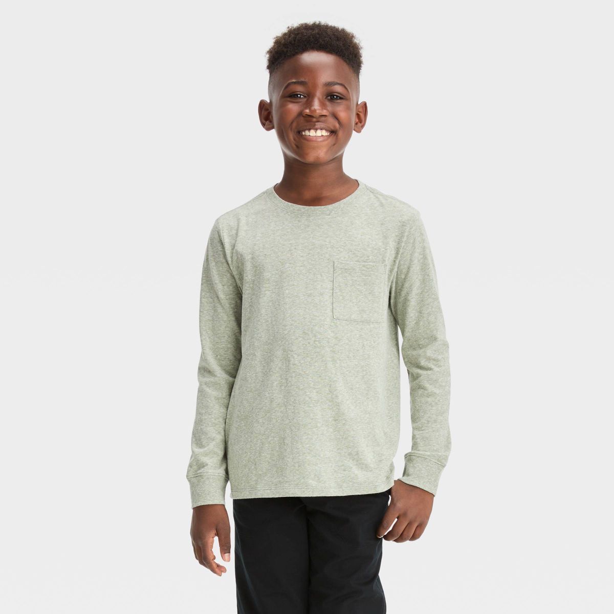 Boys' Long Sleeve Solid T-Shirt - Cat & Jack™ | Target
