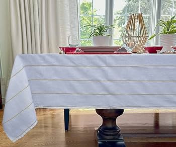 White Linen Tablecloth - Rectangle Tablecloth - 100% Linen Tablecloth - Linen Tablecloth Rectangu... | Amazon (US)