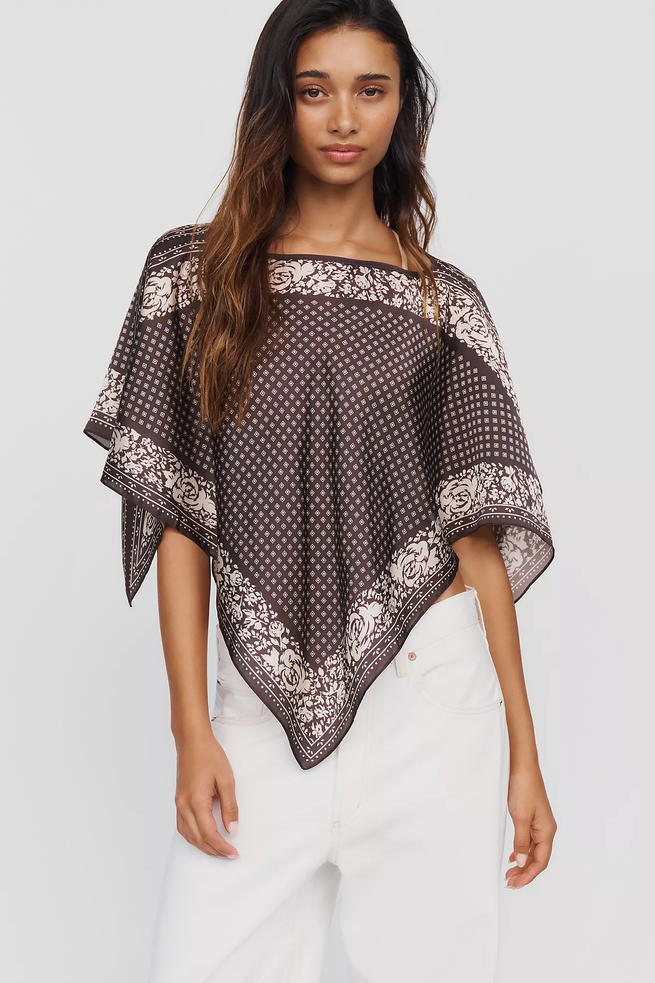 By Anthropologie Printed Scarf Poncho | Anthropologie (US)