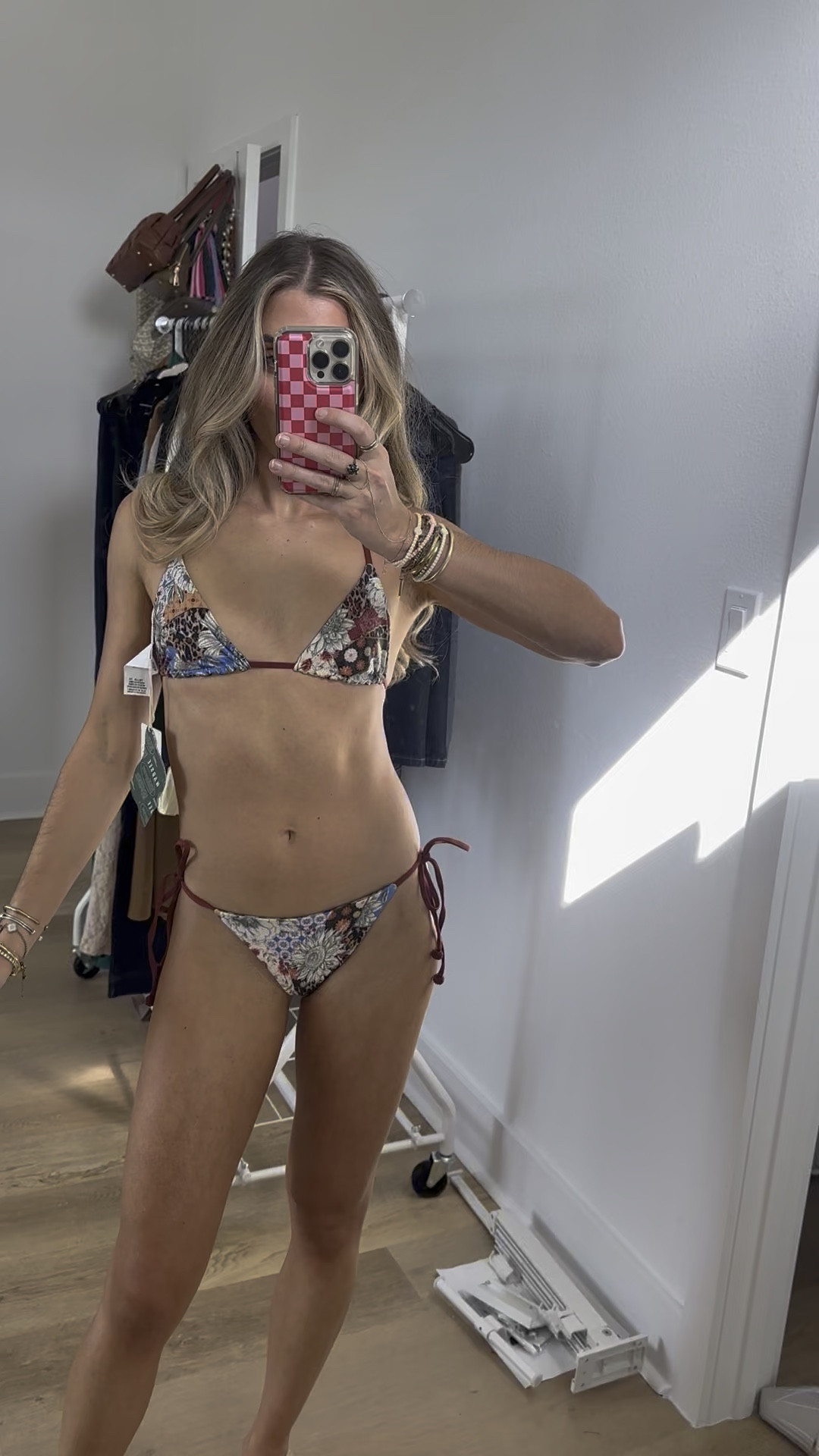 @augabendita size small bikini set. The Lolita Bikini Top is a reversible triangle silhouette with a classic adjustable fit and removable pads. One side features our signature patchwork print, while the other keeps it wild with full leopard. Finished with handmade beaded tips for an elevated touch. Made with sustainable fabric

The Alegria Bikini Bottom is a fresh take on the classic tie-side style. It’s reversible, offering a vibrant patchwork placement print on one side and a bold leopard on the other. Made from sustainable fabric, with handmade beaded details on the ties and an adjustable fit for comfort

#LTKSwim #LTKTravel #LTKSeasonal