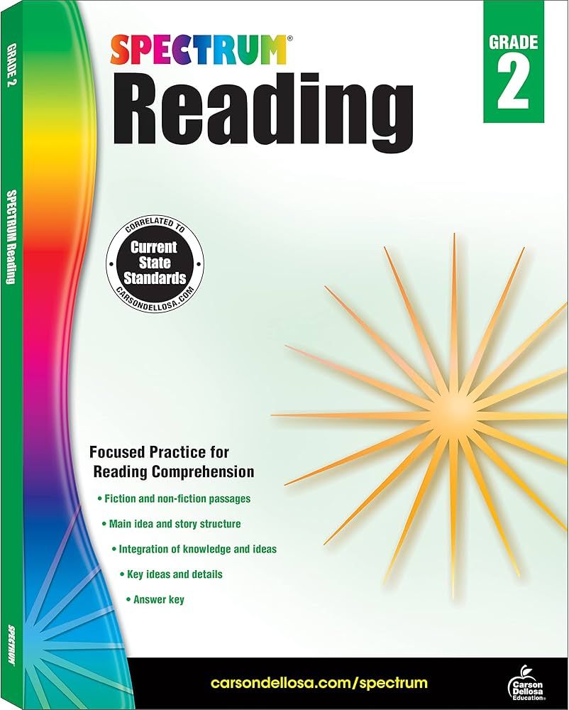 Spectrum Reading Comprehension Grade 2, Ages 7 to 8, Second Grade Reading Comprehension Workbook,... | Amazon (US)