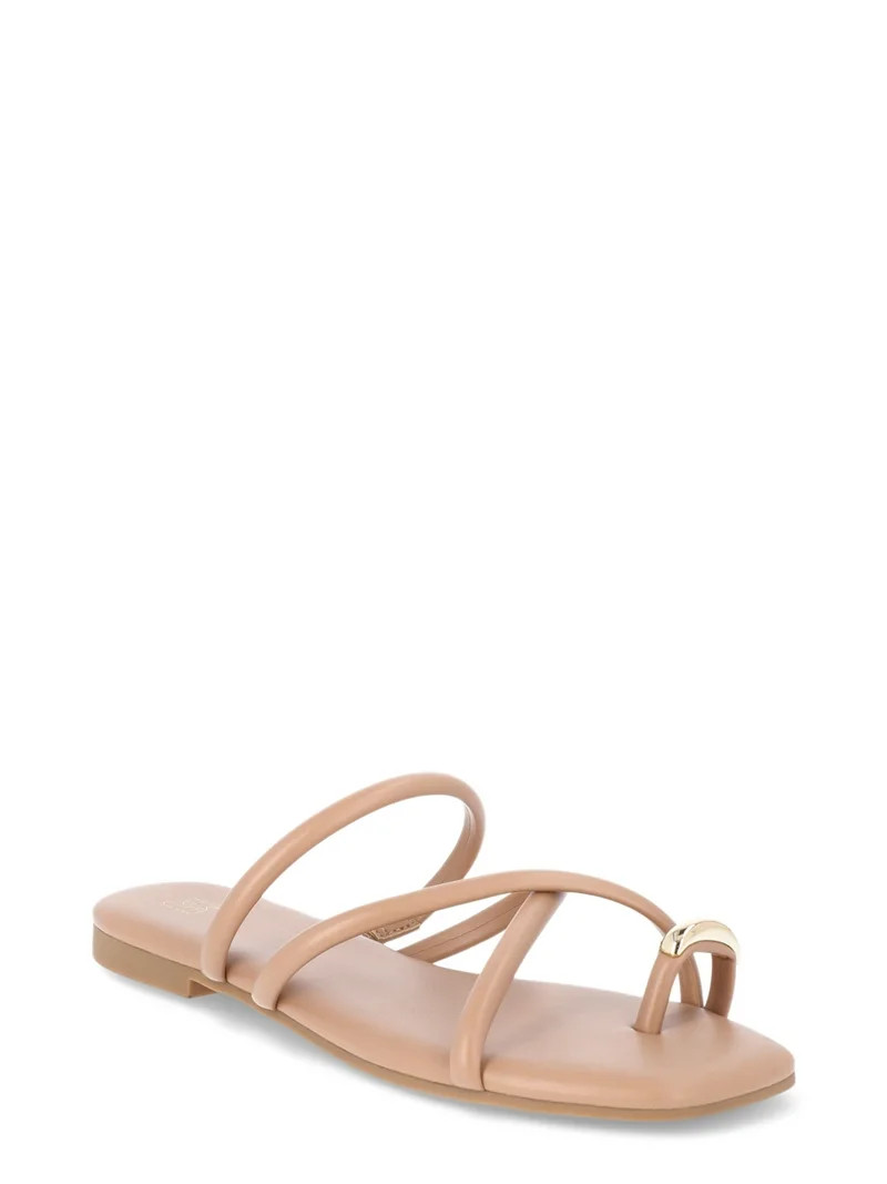 Time and Tru Women’s Strappy Toe Ring Sandals | Walmart (US)