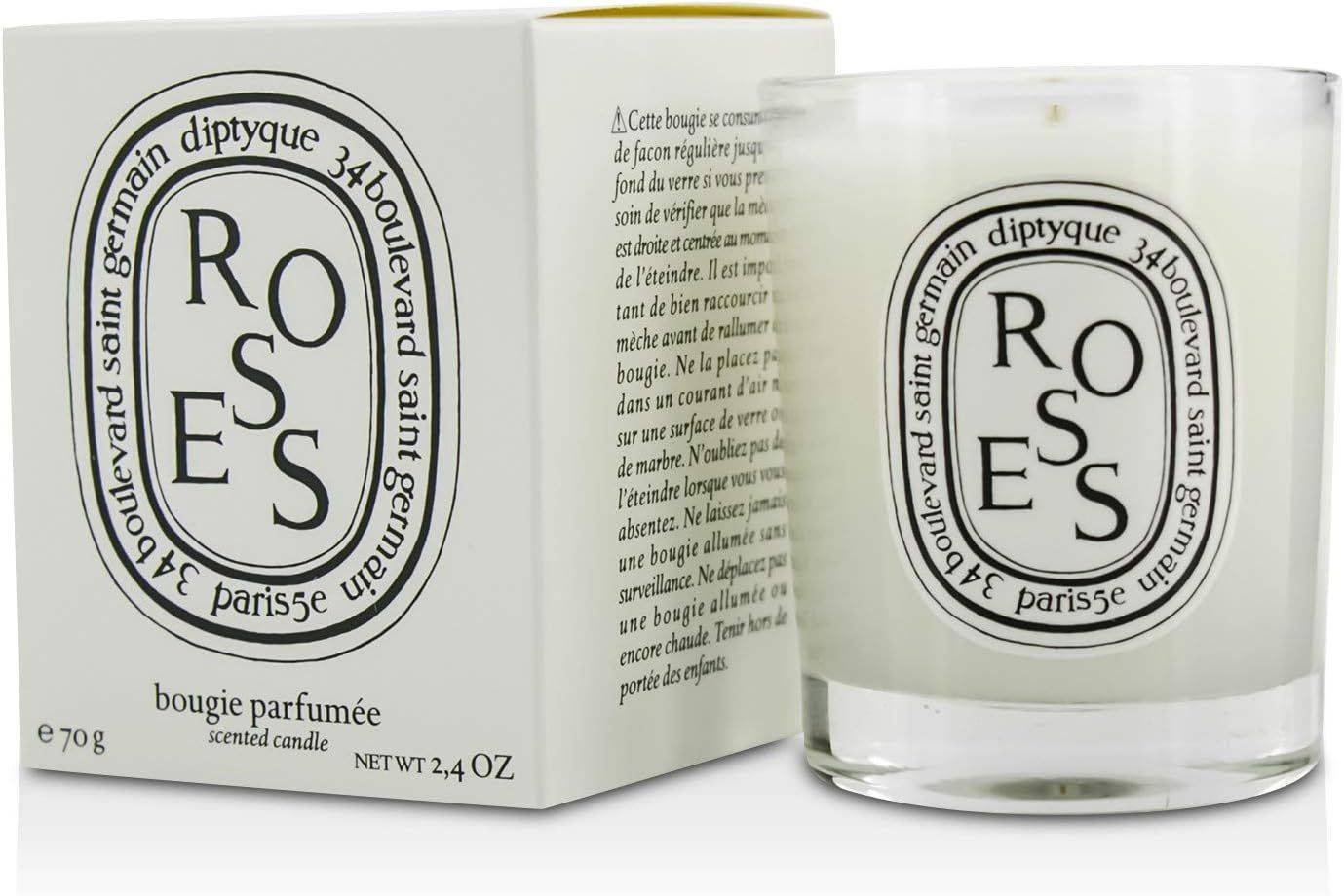Diptyque Mini Scented Candle Roses 70g / 2.4oz | Amazon (US)