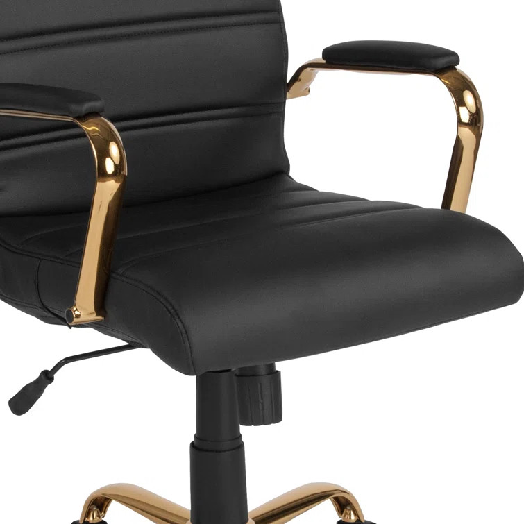 Mid-Back Executive Swivel Office Chair with Metal Frame/Arms | Wayfair North America