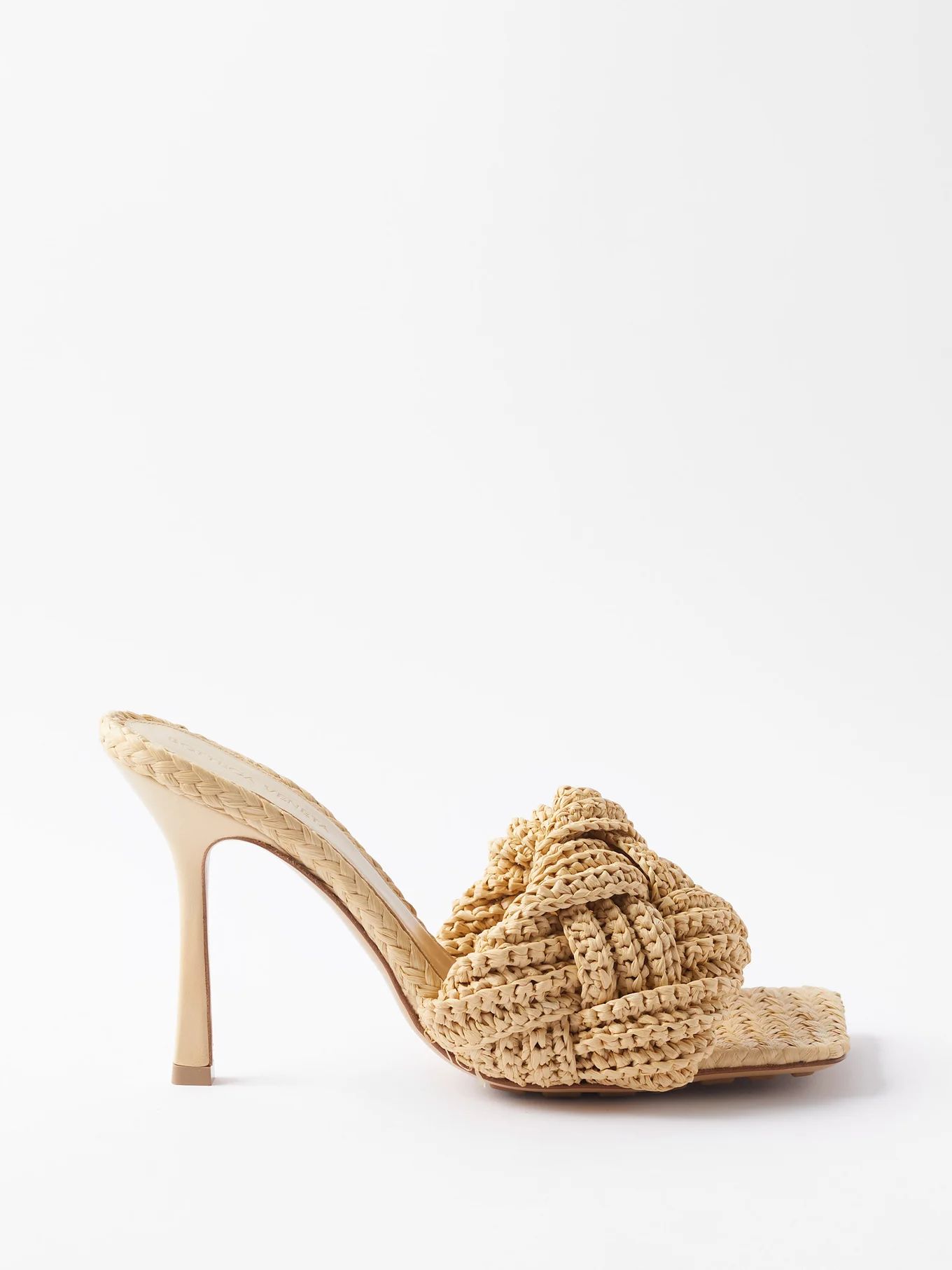 Lido 90 square-toe raffia sandals | Matches (UK)