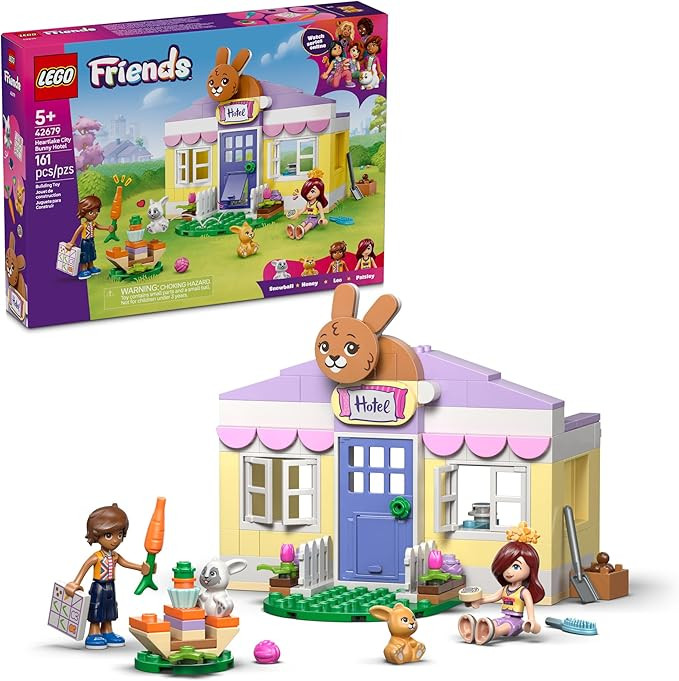 LEGO Friends Heartlake City Bunny Hotel Building Toy for Girls & Boys - Pretend Play Set for Kids... | Amazon (US)