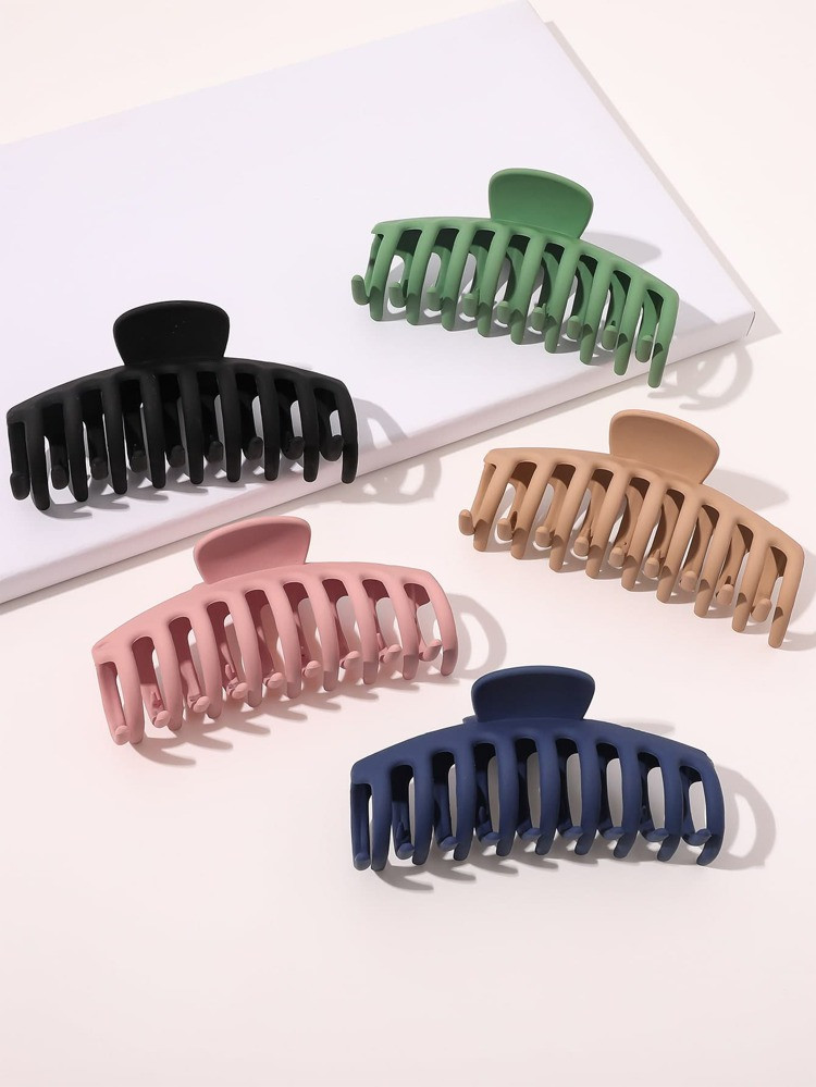 5pcs Simple Plain Hair Claw | SHEIN