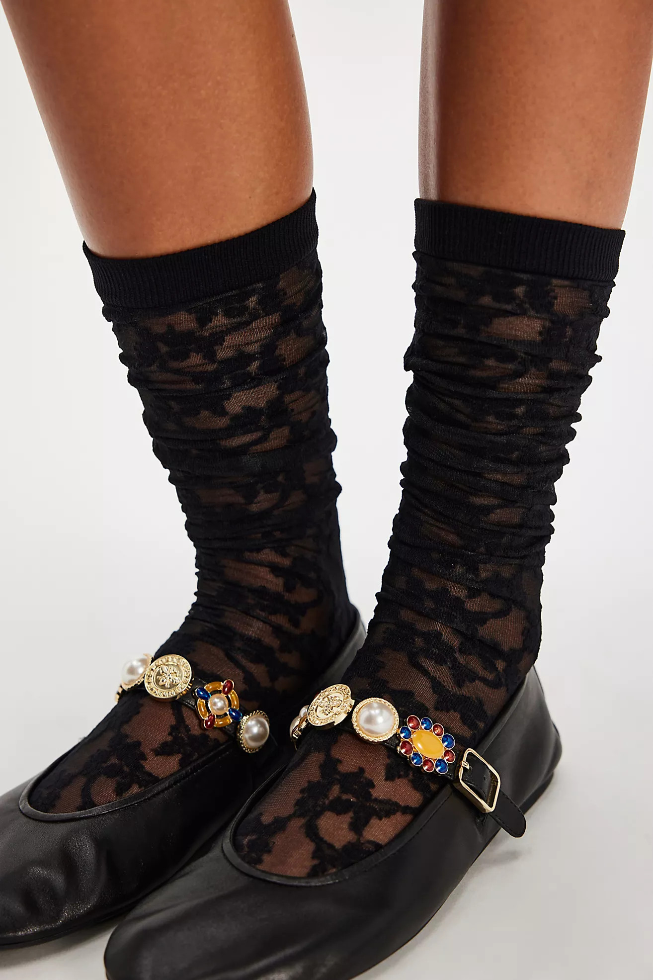 Amour Lace Knee High Socks | Free People (Global - UK&FR Excluded)