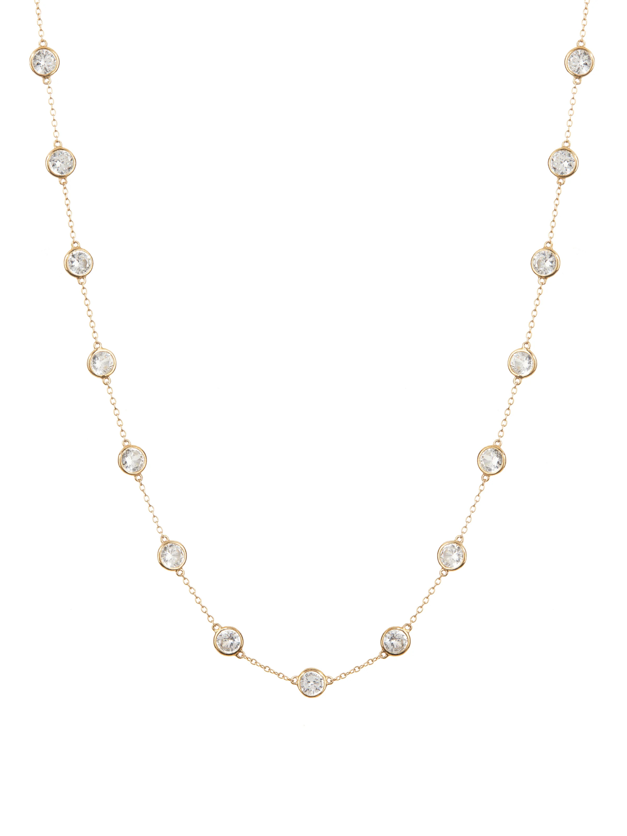 CLEMENCE NECKLACE IN 7.50 CTS LAB WHITE SAPPHIRE | Dorsey