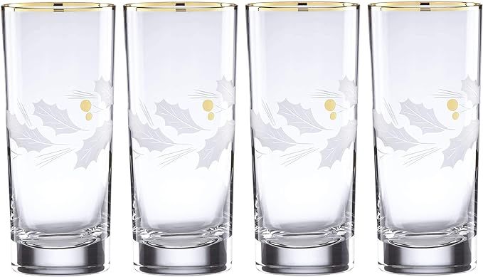 Lenox Holiday Gold 4-Piece Highball Glass Set | Amazon (US)