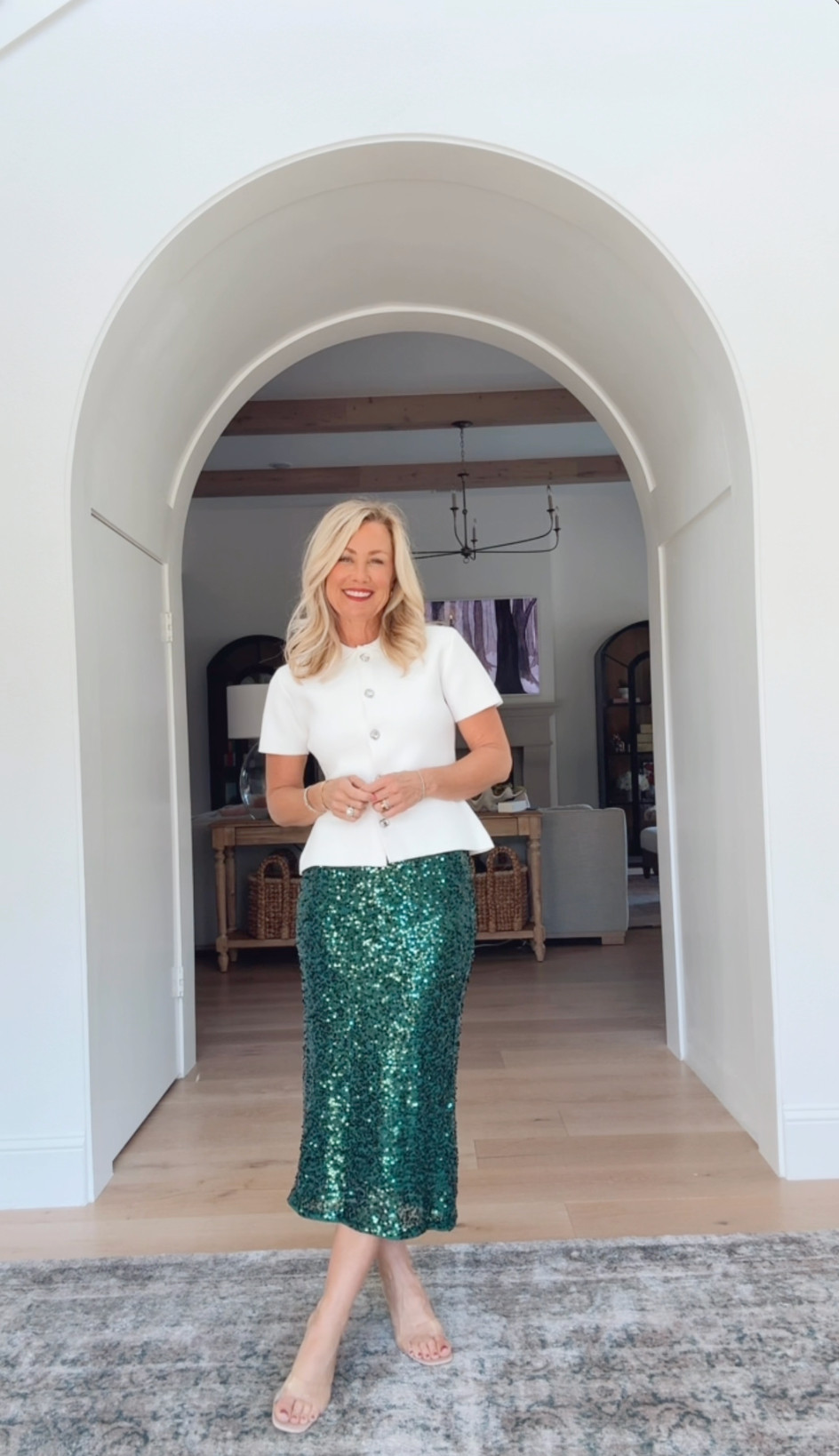 Size XS in top and skirt! 

#LTKSeasonal #LTKOver40 #LTKHoliday