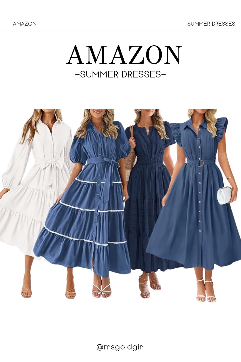 Amazon summer dresses! I have been loving tiered maxi dresses and button details this season. 

#LTKSummerEdit #LTKStyleTip #LTKSeasonal