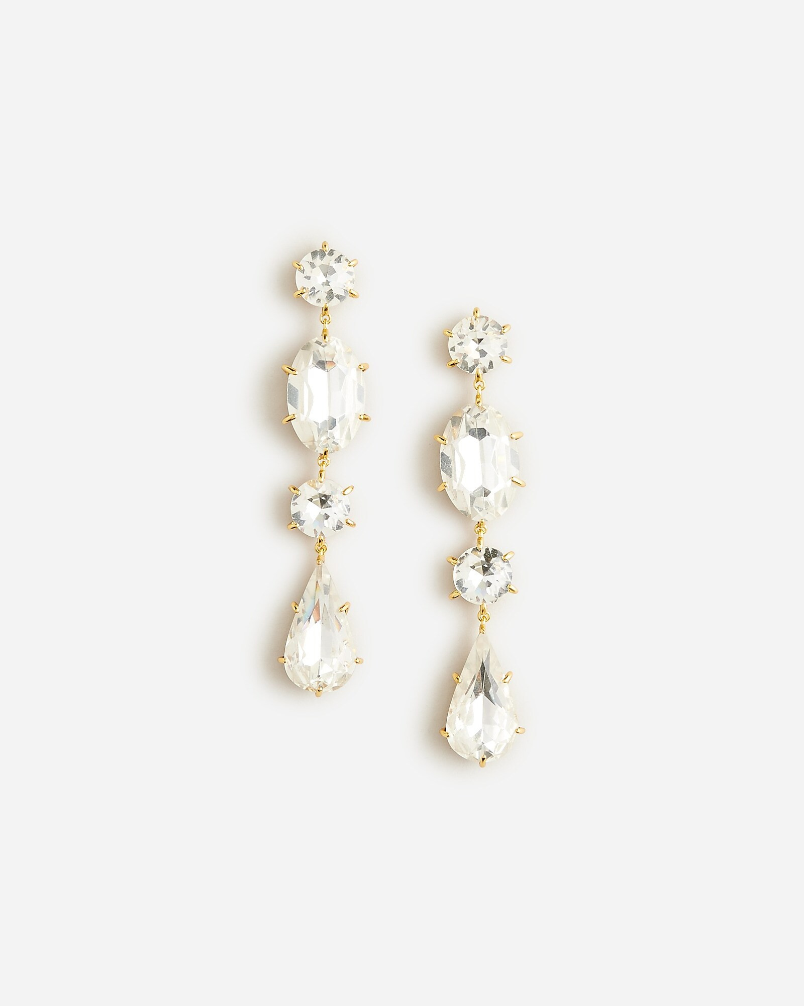 Linear crystal earrings | J. Crew US
