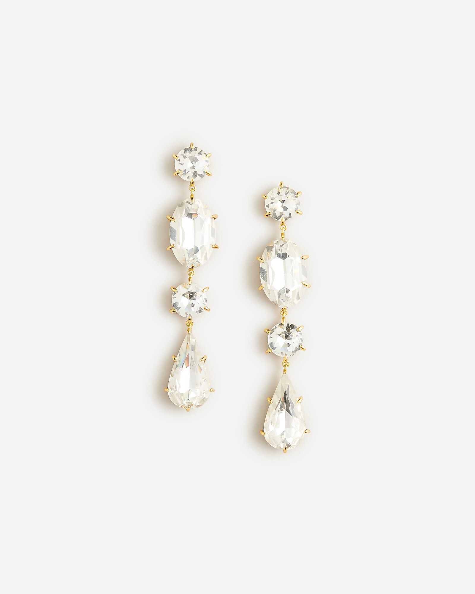 Linear crystal earrings | J.Crew US