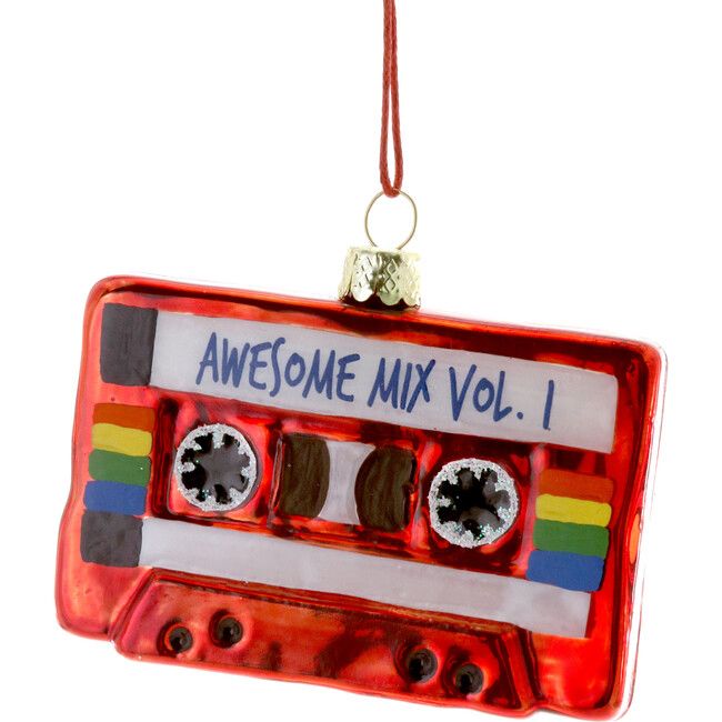 Awesome Mix Tape Ornament, Red | Maisonette