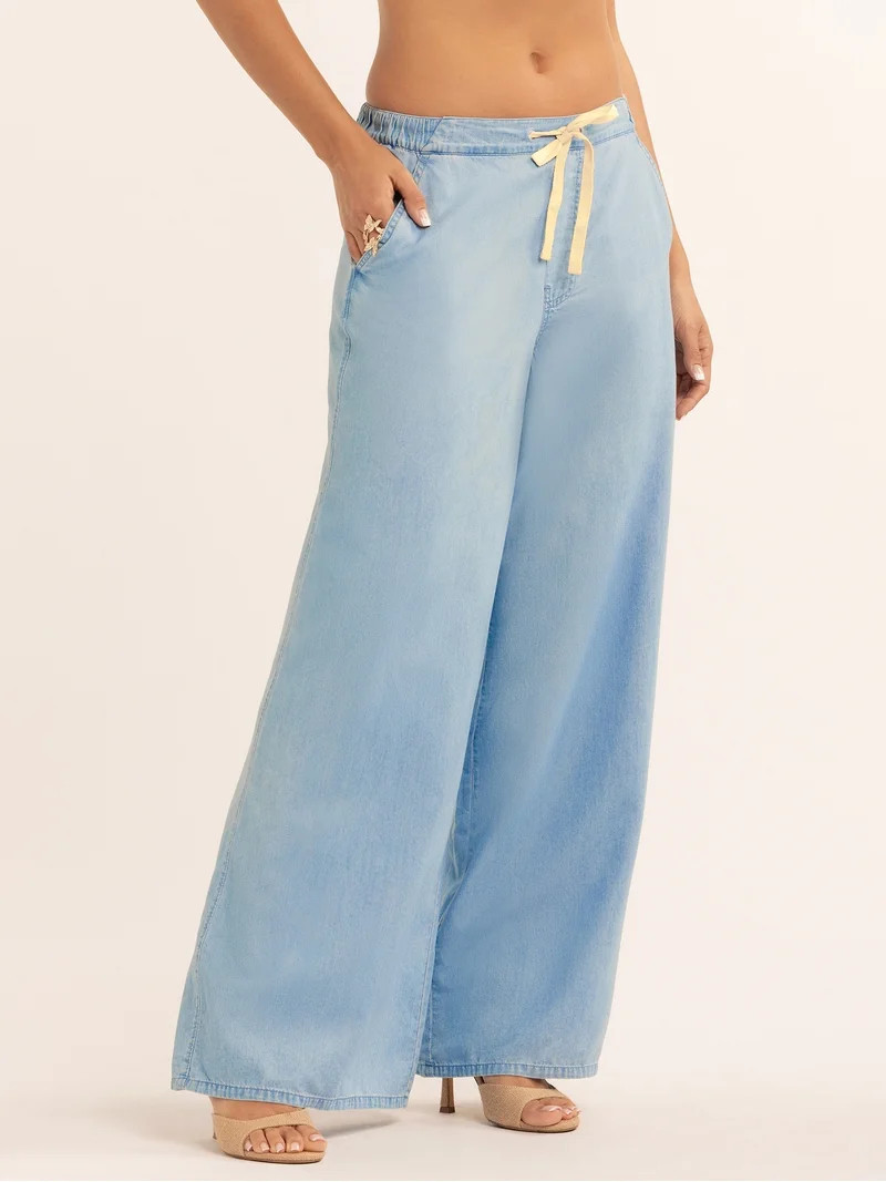 Jessica Simpson Women's Nara Pull On Wide Leg Pant, Sizes XS-XL | Walmart (US)