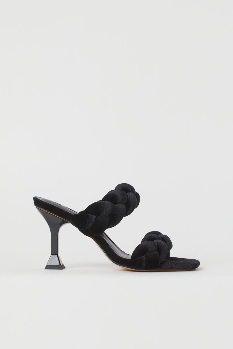 Braided Slip-on Sandals - Black - Ladies | H&M US | H&M (US + CA)