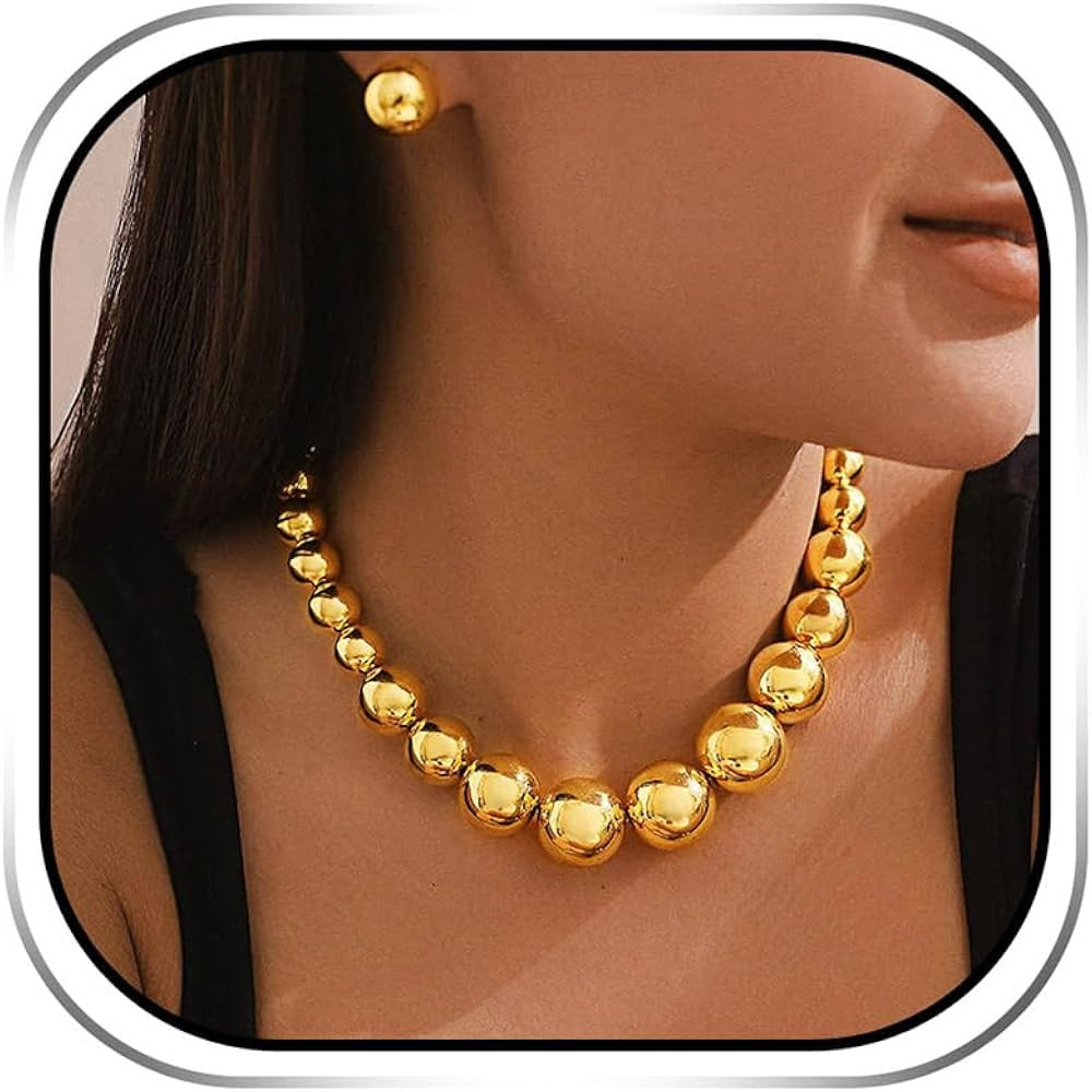 Sixexey Chunky Gold Necklace Set Bib Chain Necklace Africa Festival Jewelry Necklace Accessories ... | Amazon (US)
