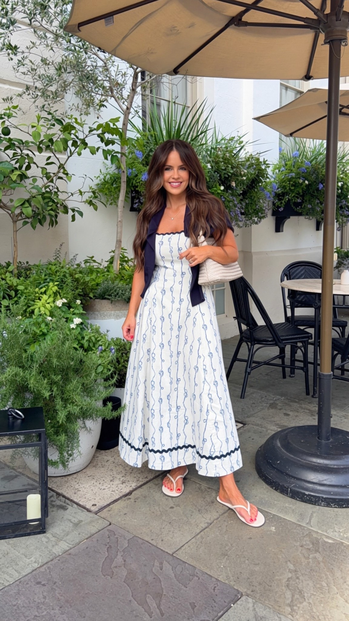 Outfit for Dinner at Sorelle  
This dress is stunning, double lined adjustable straps and has cute nautical ropes down it. So many compliments! 

Wearing a size xs regular length 

@abercrombie summer dress, vacation outfit

#LTKootd #LTKgrwm #LTKTravel