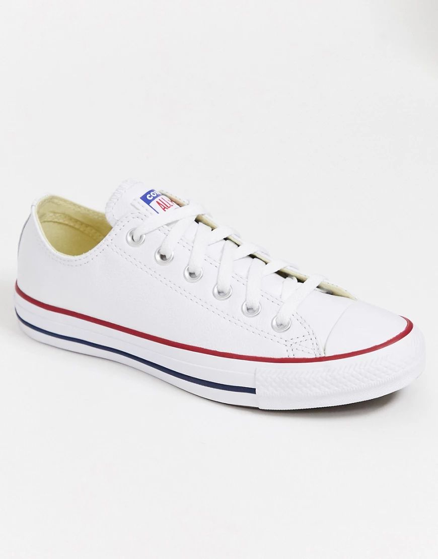 Converse Chuck Taylor All Star Ox white leather sneakers | ASOS (Global)
